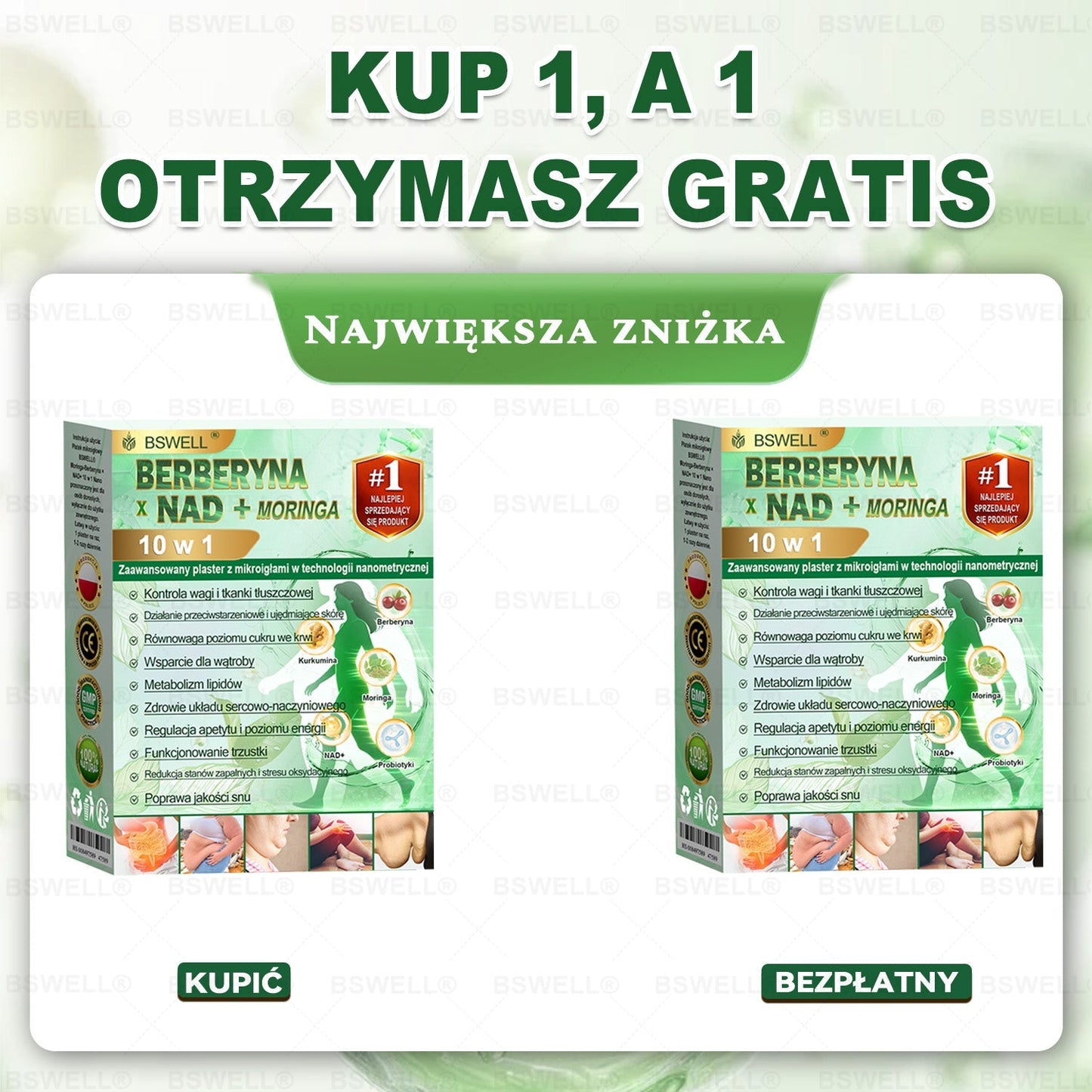 ✅ 🧑‍⚕️🏆   BSWELL® Nano mikroigłowy plaster wyszczuplający (Raz dziennie, efekty już po 28 dniach ✅ Wspiera odchudzanie, serce, cukrzycę, sen, jelita, stawy i więcej.✅