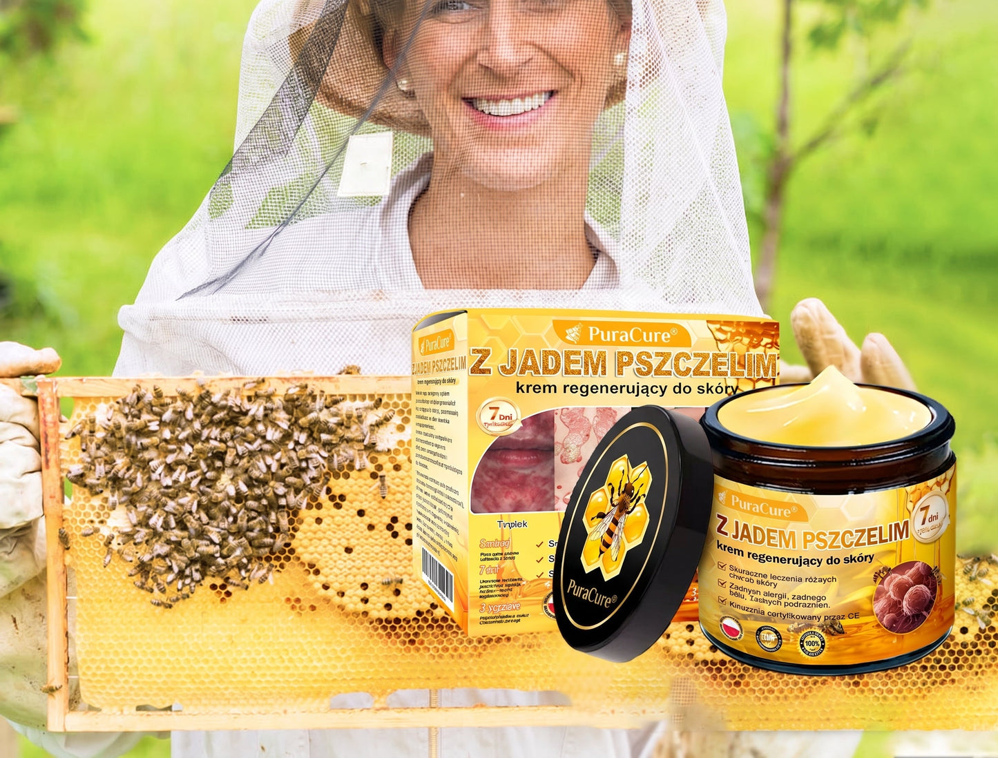 ✅✨PuraCure® Jad Pszczeli Regeneracja Skóry Krem(👨‍⚕‍CE zatwierdzone)👍✅